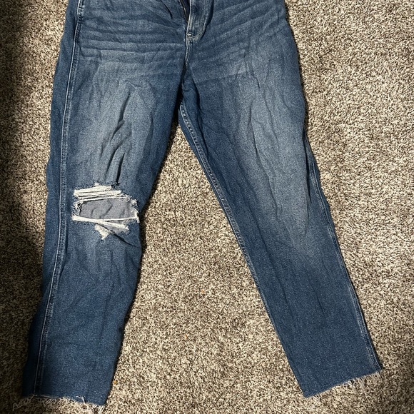 Hollister Women's Straight Leg Distressed Blue Jeans - Picture 1 of 3